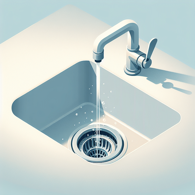 final rinse of clean garbage disposal