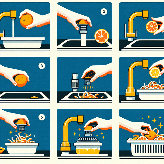 grinding citrus peels in garbage disposal