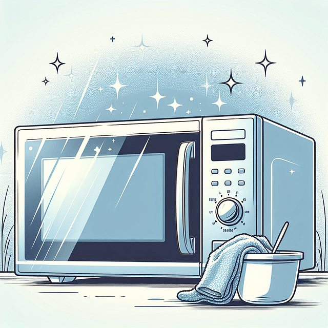 sparkling clean microwave with a faint vanilla scent in the air