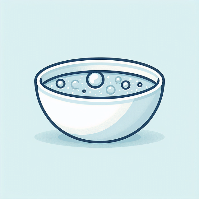 soapy water in a microwave-safe bowl