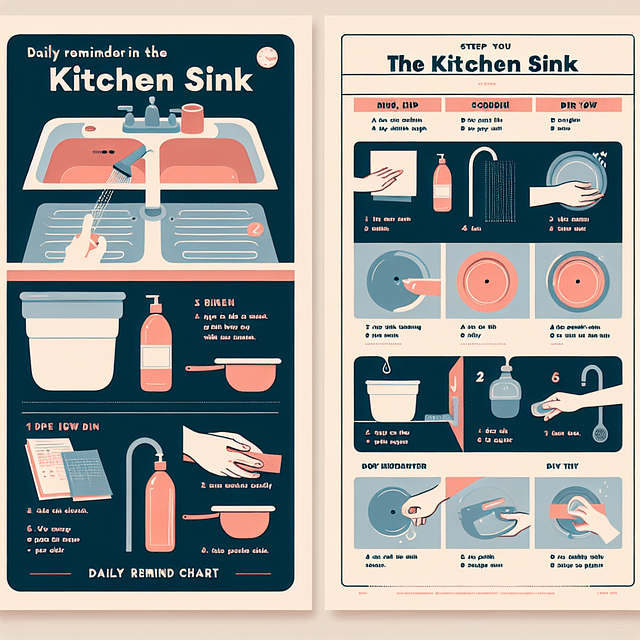 daily reminder chart for kitchen sink maintenance