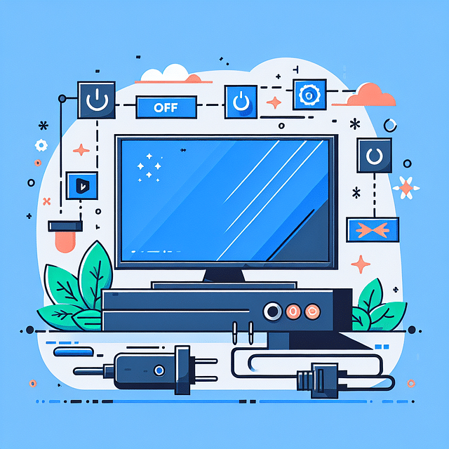 a flat screen TV being turned off and unplugged