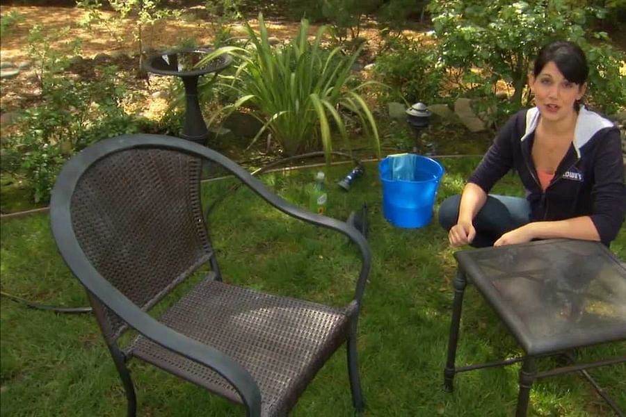 clean outdoor furniture