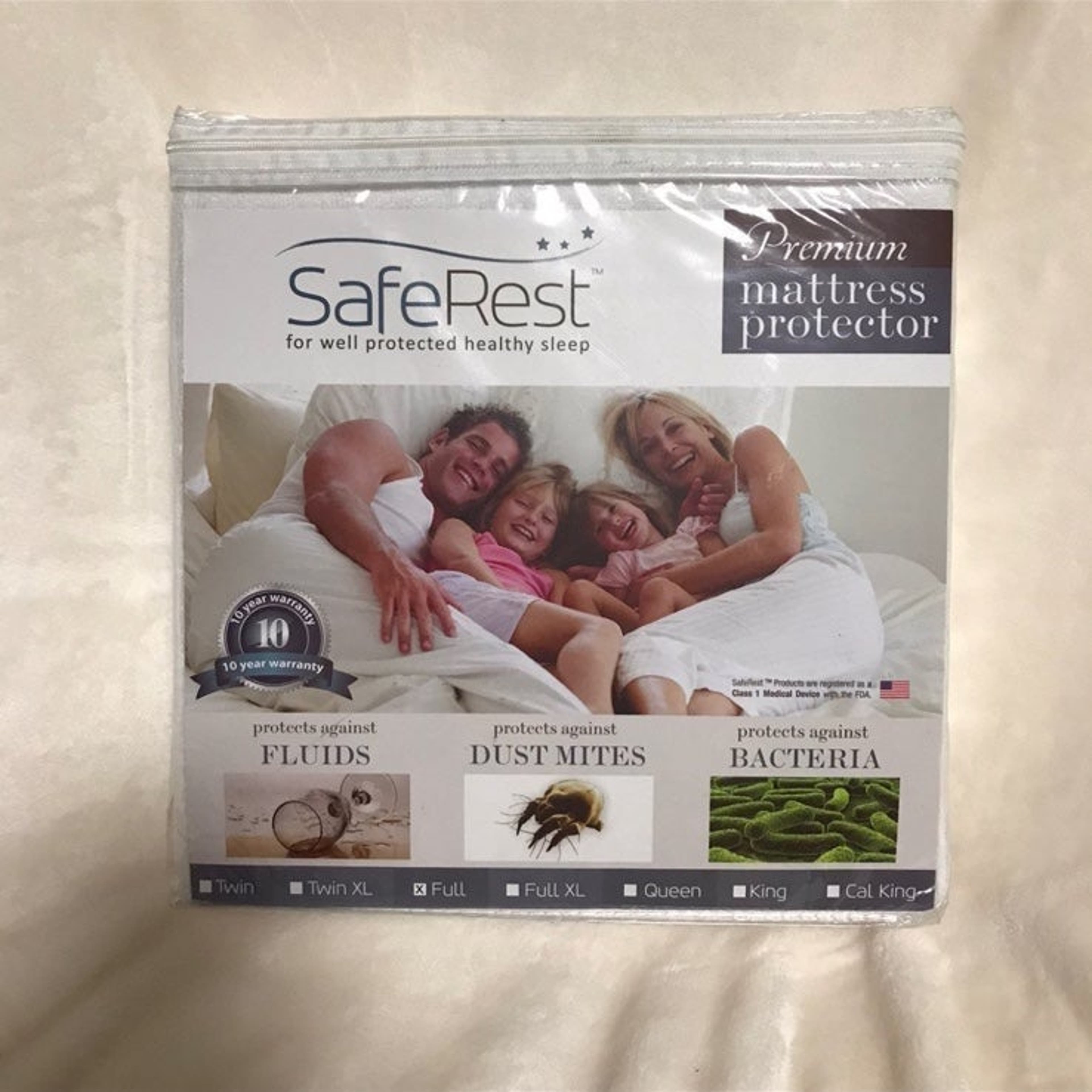 SafeRest Premium Hypoallergenic Waterproof Mattress Protector