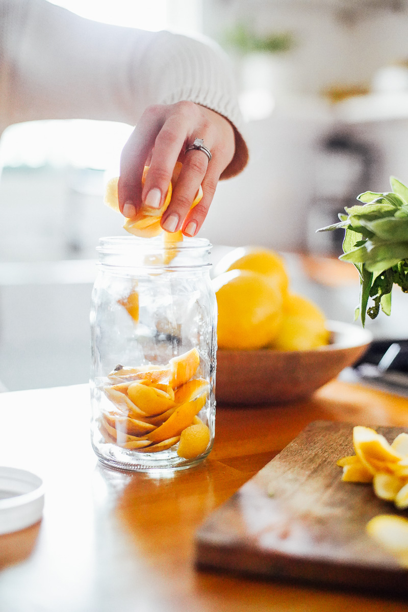 citrus peels in garbage disposal