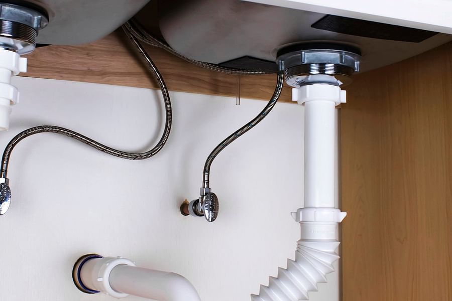 cleaning sink P-trap