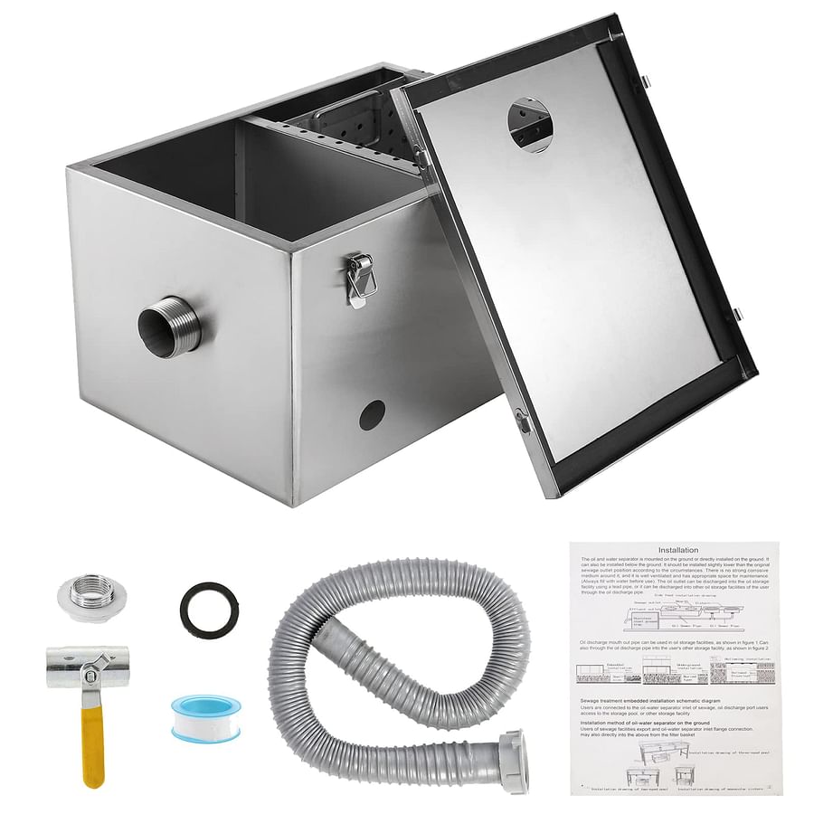 Commercial kitchen grease trap