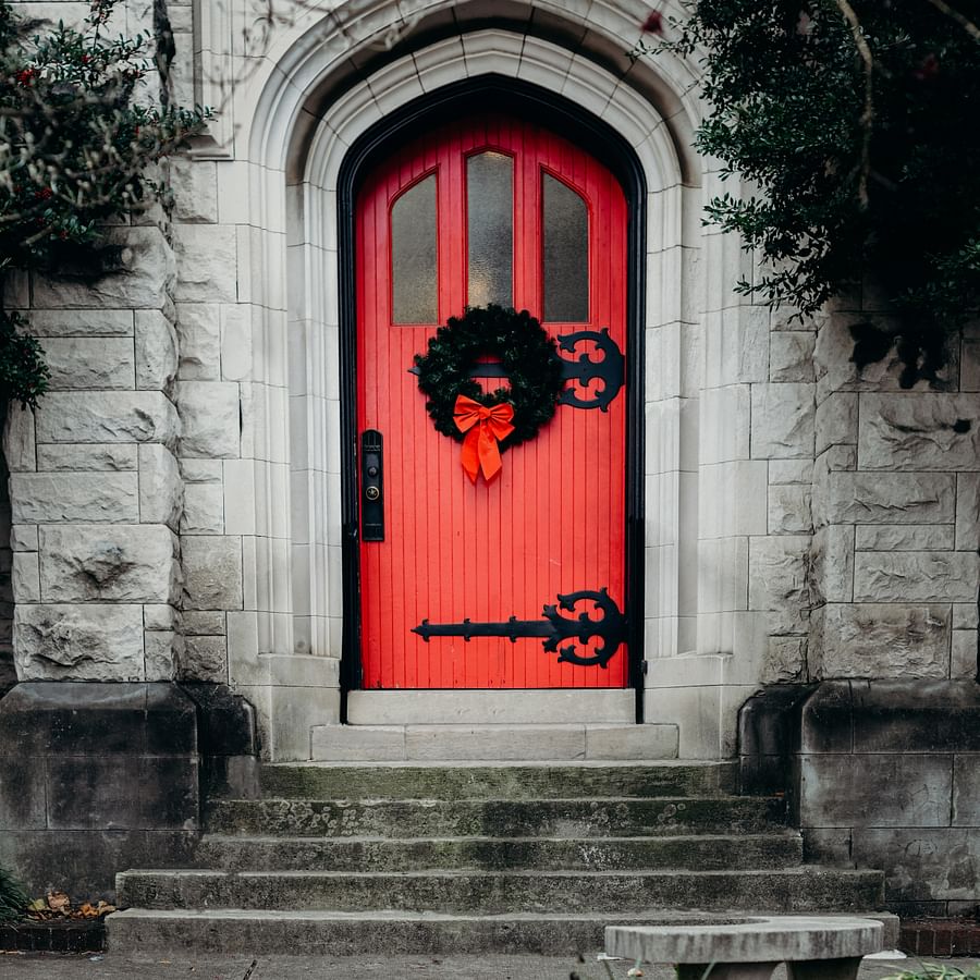 Sparkling clean glass shower door