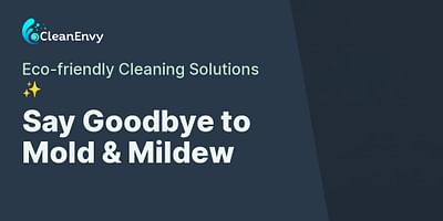 Say Goodbye to Mold & Mildew - Eco-friendly Cleaning Solutions ✨