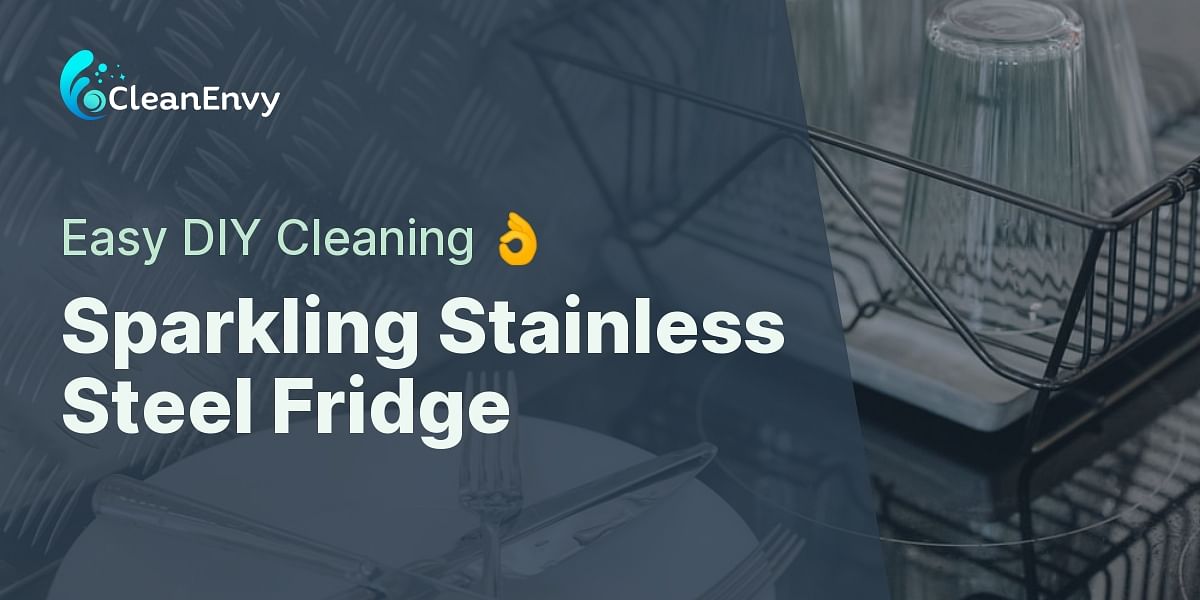 DIY Cleaning of Stainless Steel Fridge with Baking Soda and Water